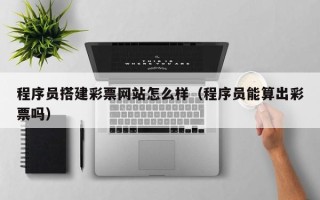 广水程序员搭建彩票网站怎么样（程序员能算出彩票吗）